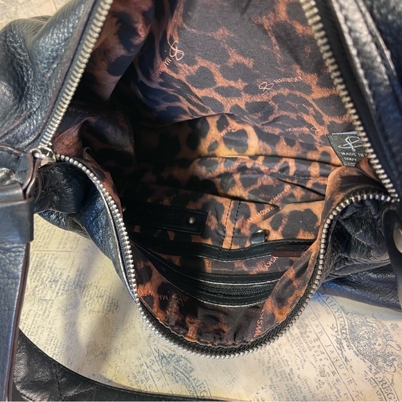 b. Makowsky  black leather shoulder bag - Picture 8 of 12